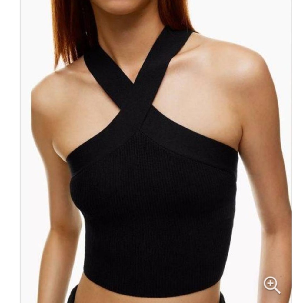 Babaton Sculpt Knit Criss Cross Top XS